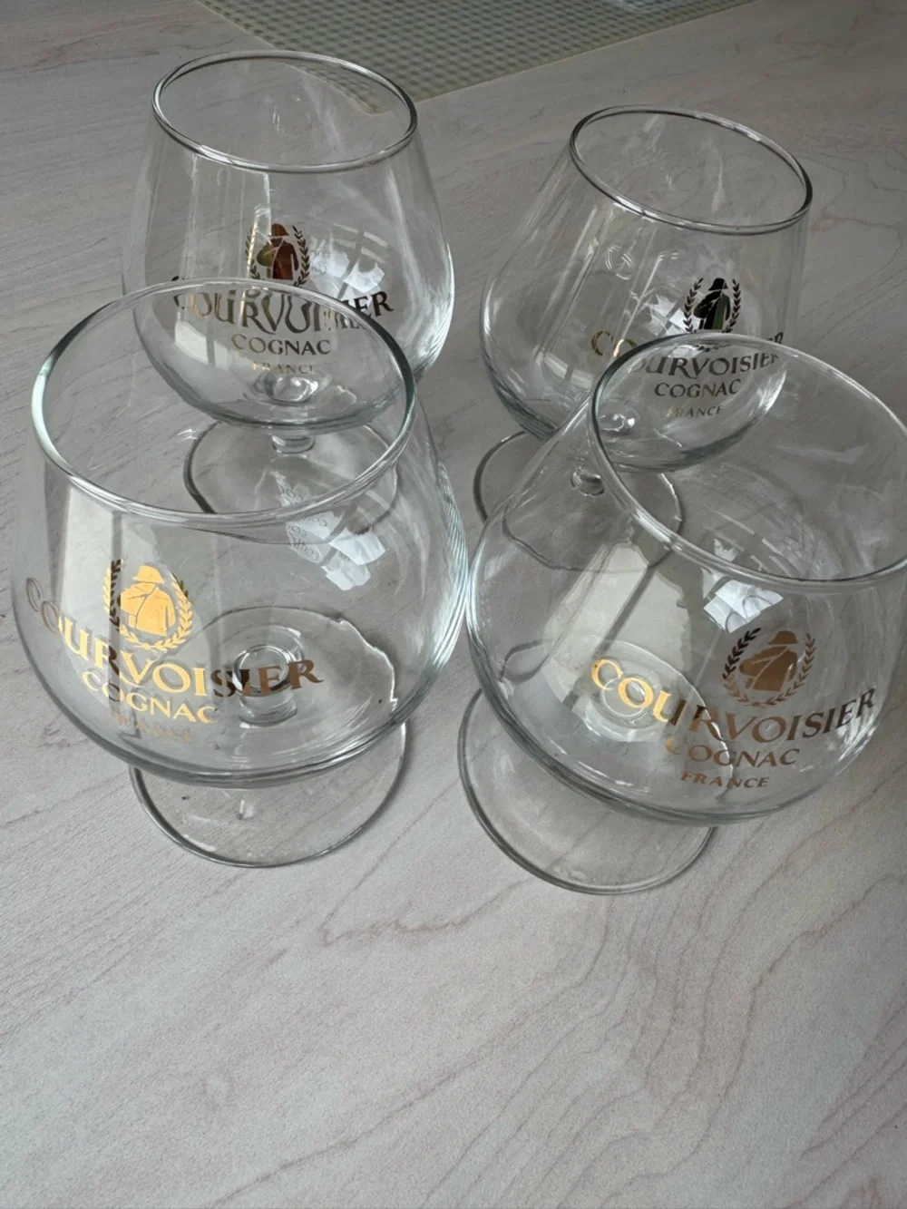 Courvoisier snifter glasses